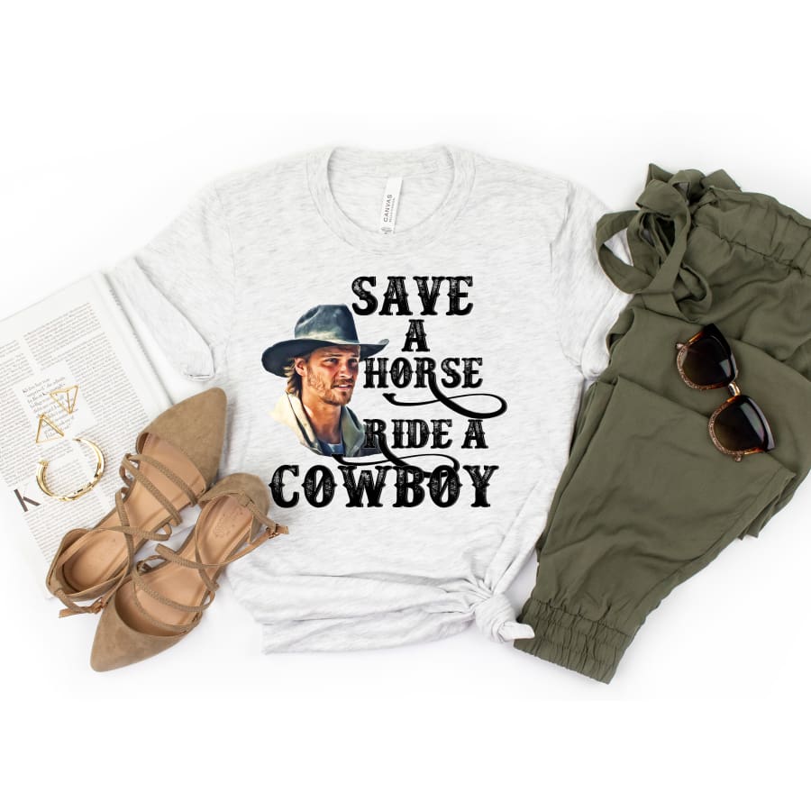 PREORDER Custom Design T-Shirts - Save A Horse 2 - ETA 4-6 weeks Adult XS / White T Shirts