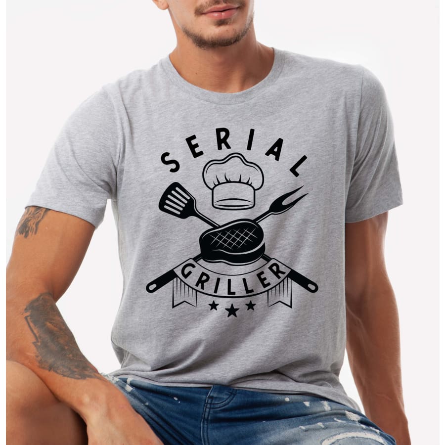 PREORDER Custom Design T-Shirts - Serial Griller - ETA 4-6 weeks T Shirts
