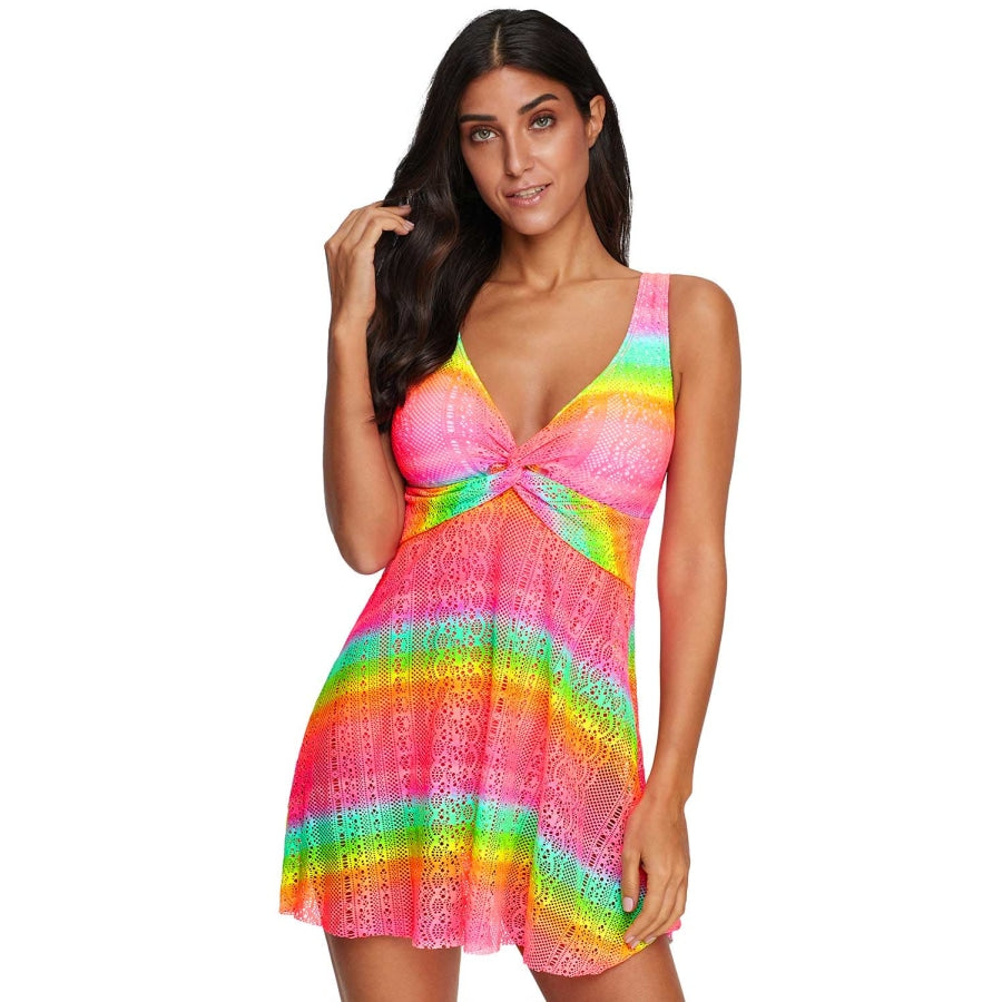 Print Twist Swimdress