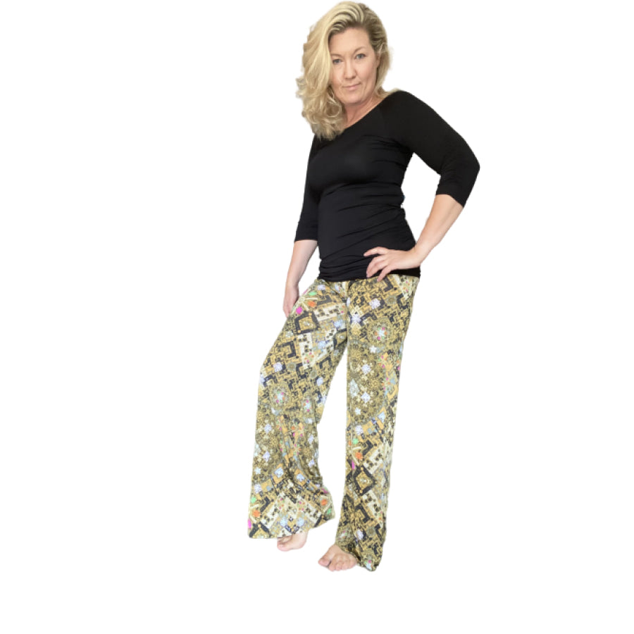 NEW! Printed Palazzo Pants in Slinky Fabric Palazzo Pants