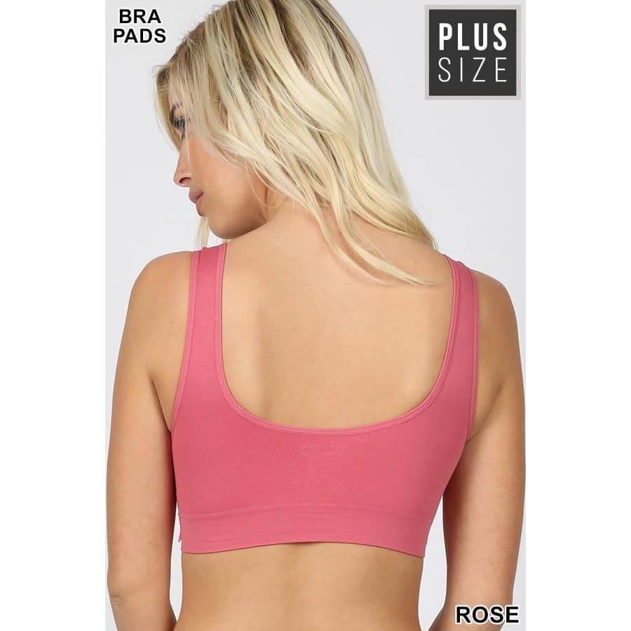 Sandee Rain Boutique - Seamless Bra Top With Front Lace Cover