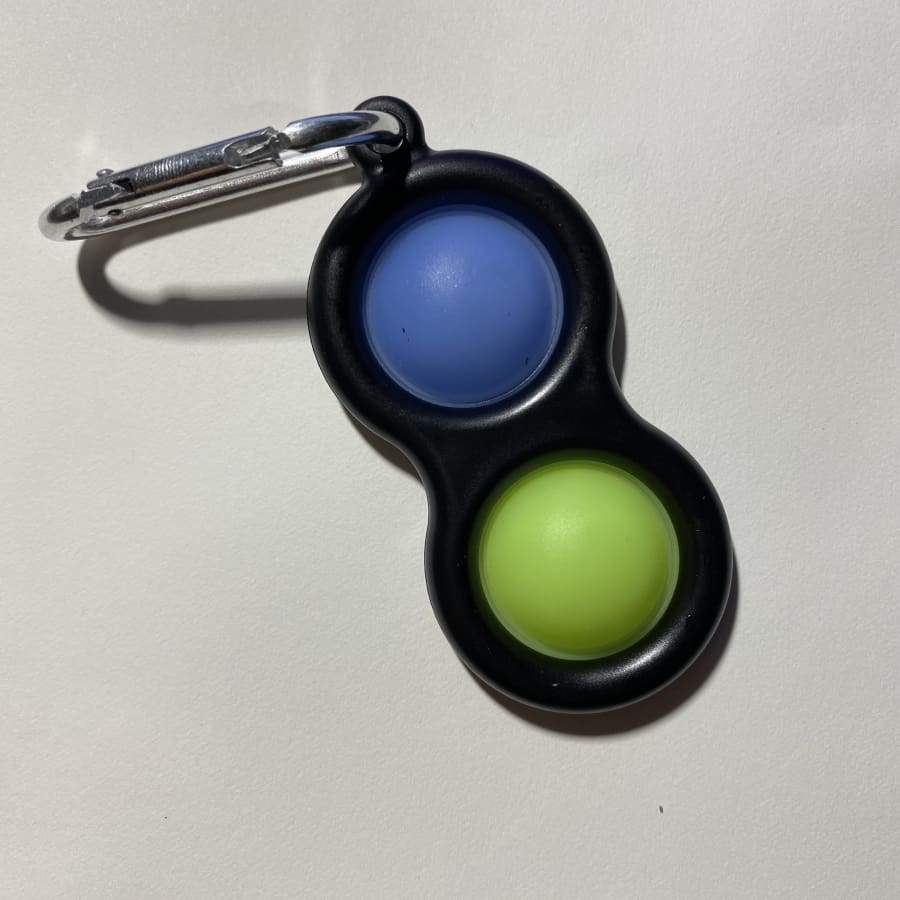 NEW! Sensory Pop It Toys Various Shapes and Colours! 2 Pop Blue/Green Glow In the Dark Clip Accessories