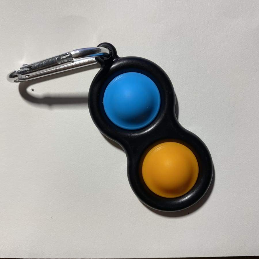 NEW! Sensory Pop It Toys Various Shapes and Colours! 2 Pop Blue/Orange Clip Accessories