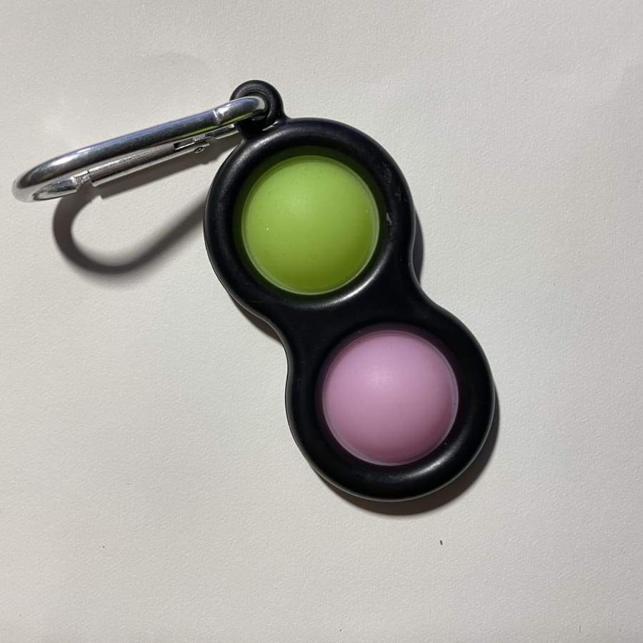 NEW! Sensory Pop It Toys Various Shapes and Colours! 2 Pop Green/Pink Glow In the Dark Clip Accessories