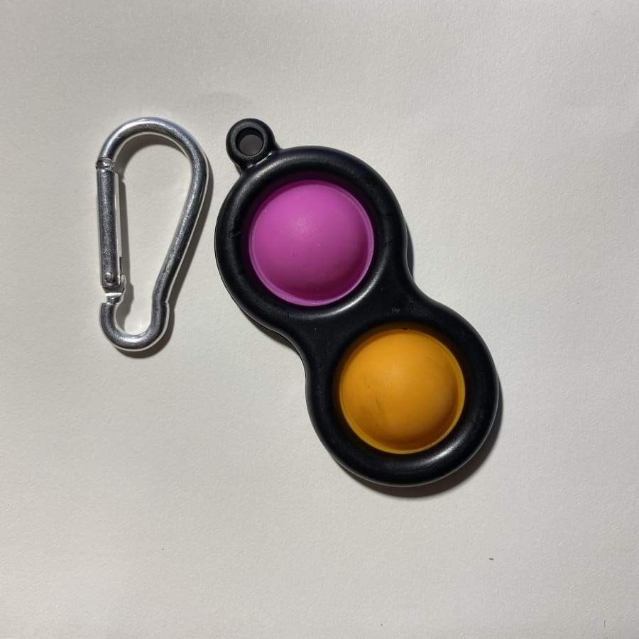 NEW! Sensory Pop It Toys Various Shapes and Colours! 2 Pop Pink/Orange Clip Accessories
