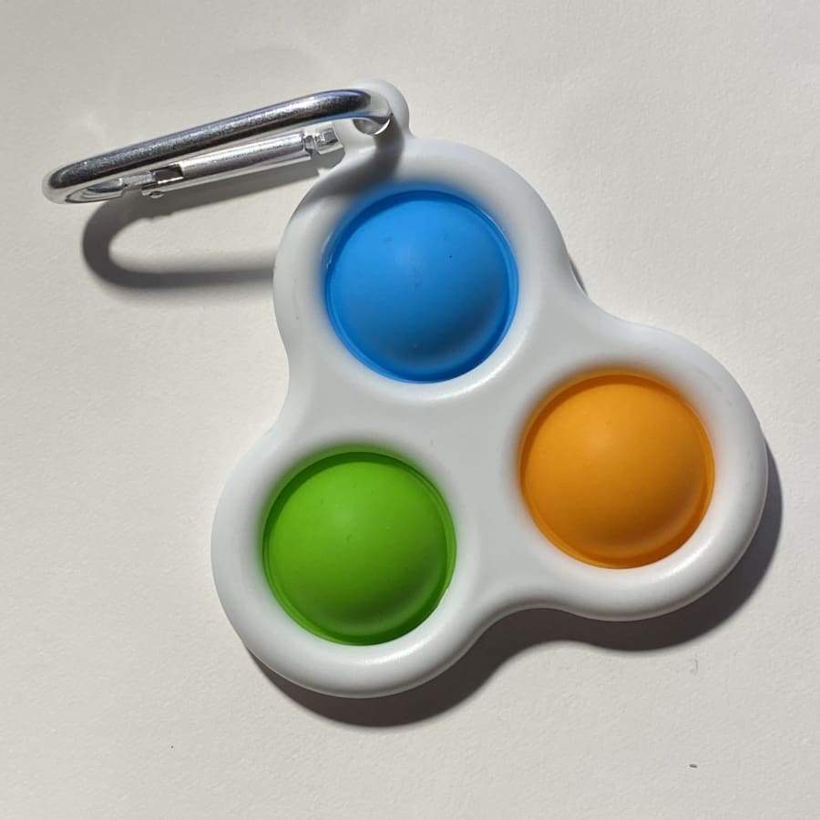 NEW! Sensory Pop It Toys Various Shapes and Colours! 3 Pop Blue/Green/Orange Clip Accessories