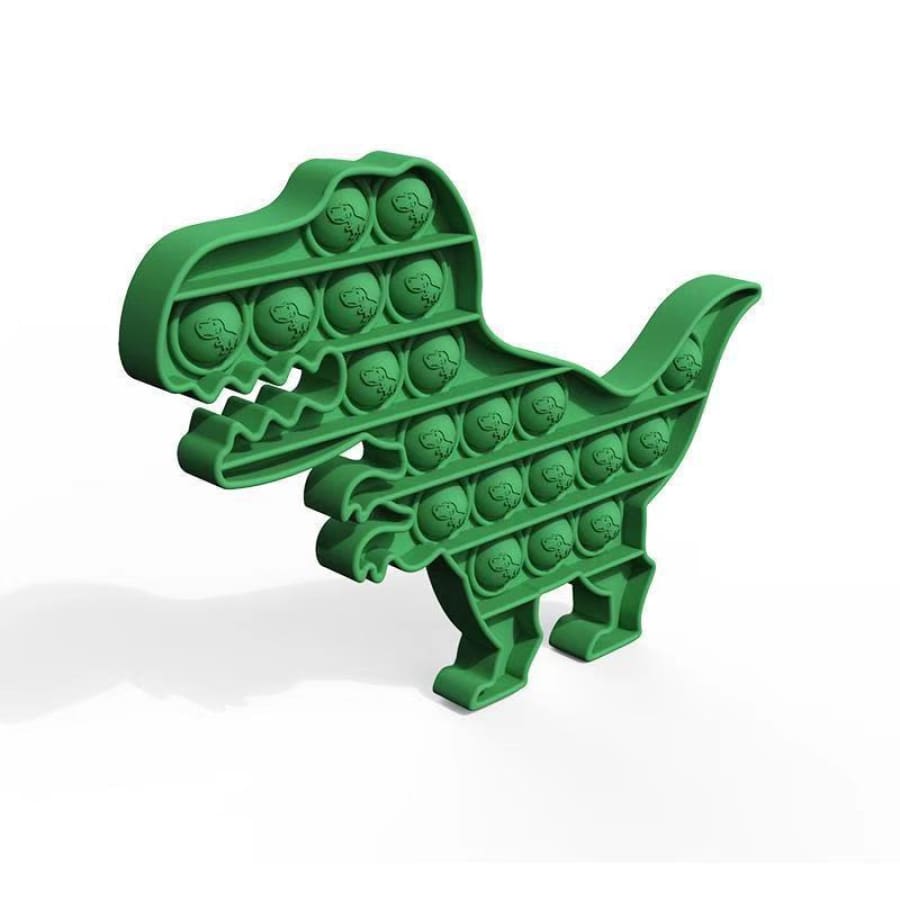 NEW! Sensory Pop It Toys Various Shapes Dino Rex / Green