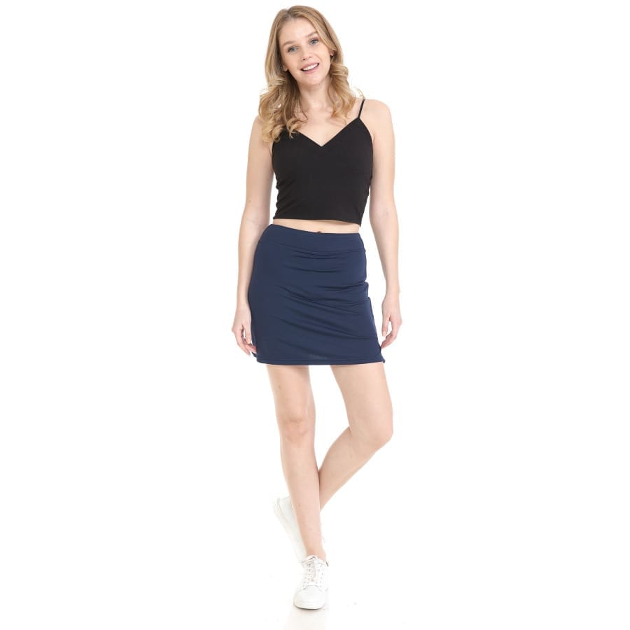 NEW! Buttery Soft Skorts with Side Slit Navy / S Shorts