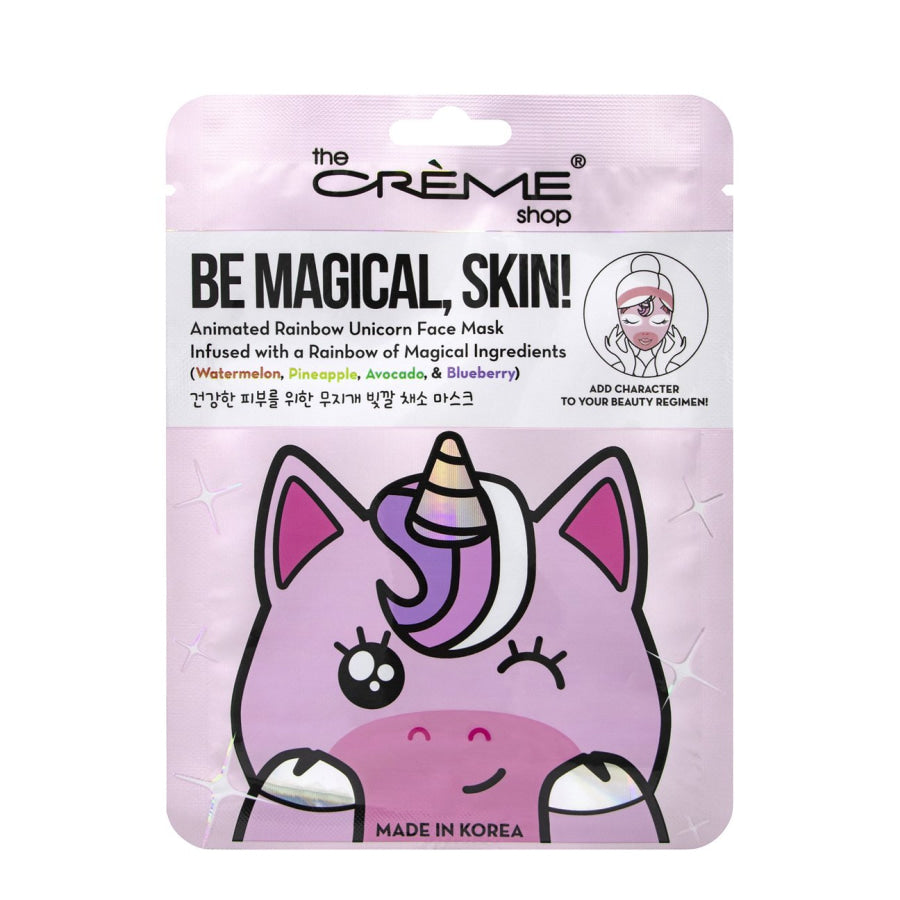 The Crème Shop - Be Magical Skin! Animated Rainbow Unicorn Face Mask Facial Mask