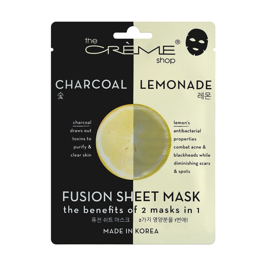 The Crème Shop Charcoal &amp; Lemon Fusion Sheet Mask Facial Mask