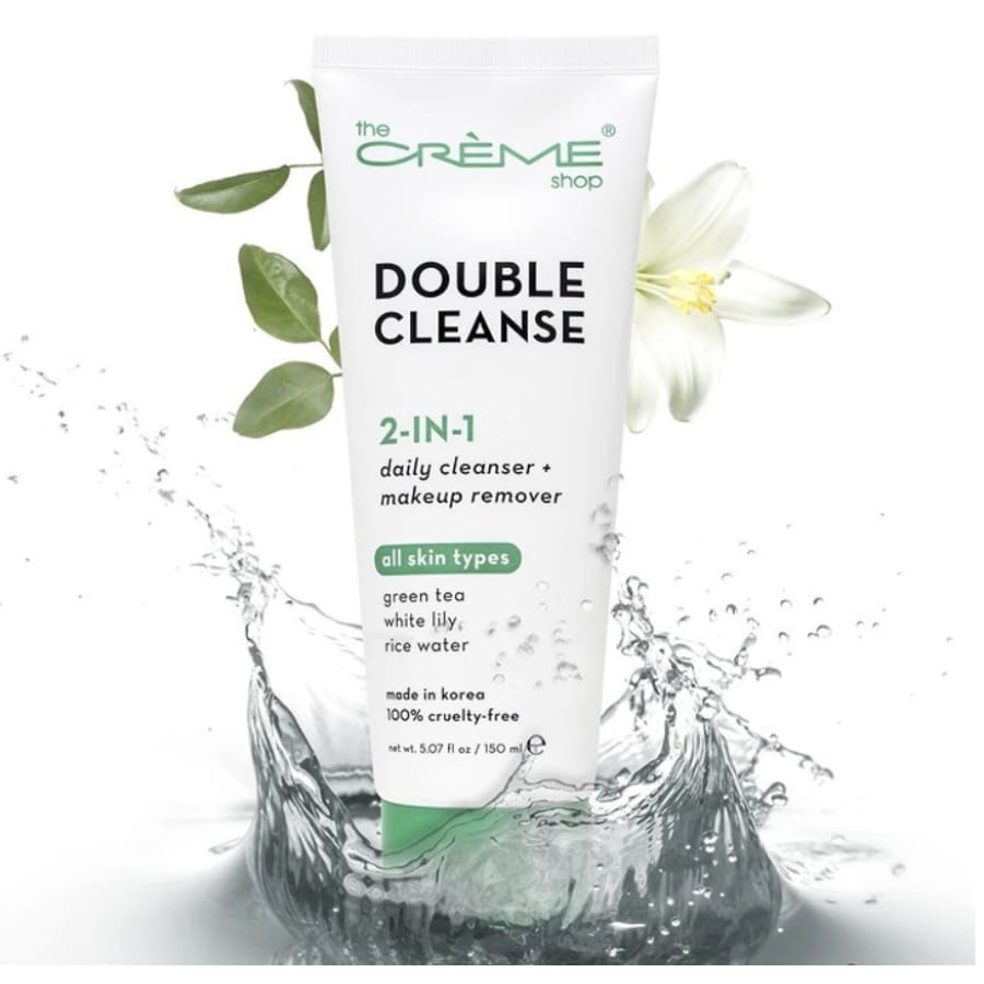 The Crème Shop - Double Cleanse 2-in-1 Facial Foam Cleanser - Green Tea + White Lily + Rice Water Facial Cleanser