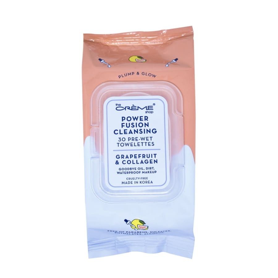 The Crème Shop Grapefruit & Collagen Power Fusion Cleansing Towelettes (30-pack) Cleansing Wipes