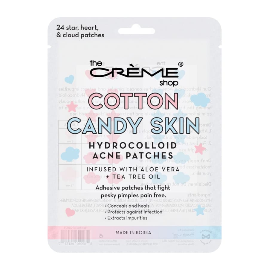 The Crème Shop - Hydrocolloid Acne Patches - 2 Types Cotton Candy Skin Acne Patches