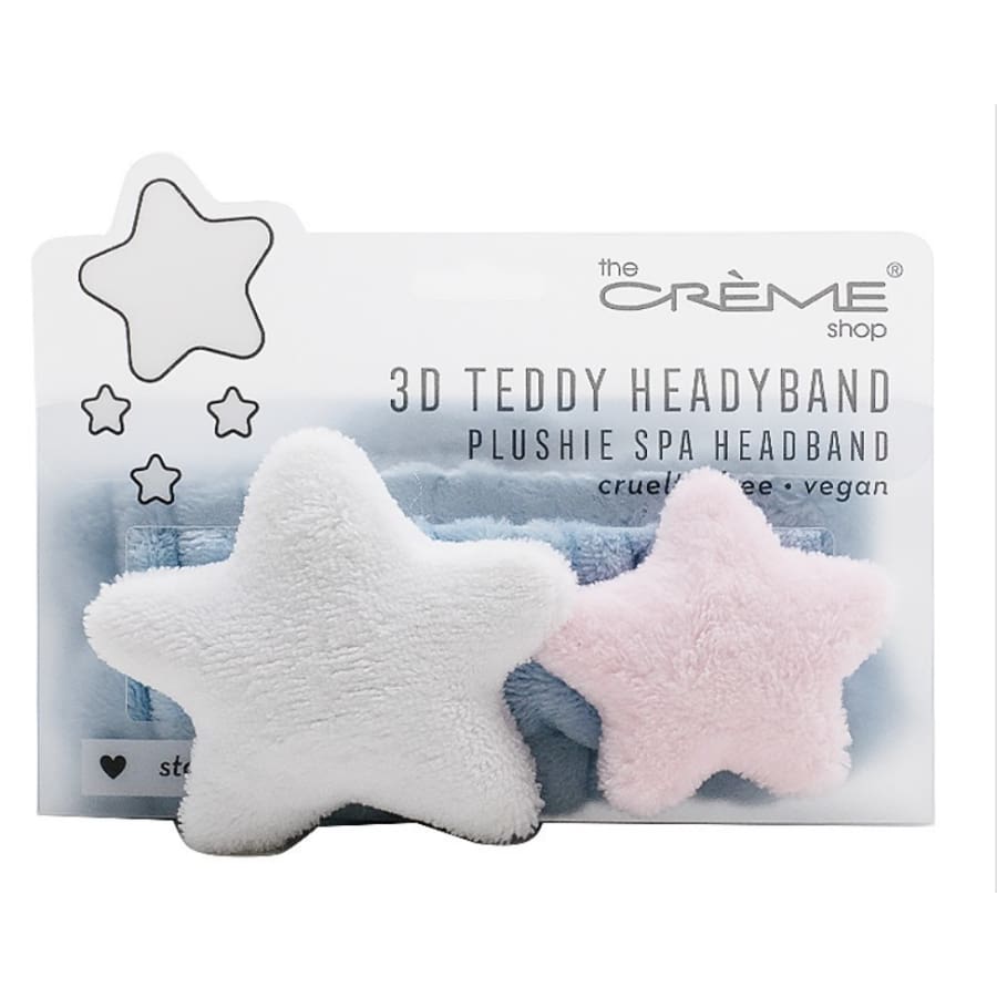 The Crème Shop Pink Star 3D Teddy Headyband™ | Cruelty-Free &amp; Vegan Headband