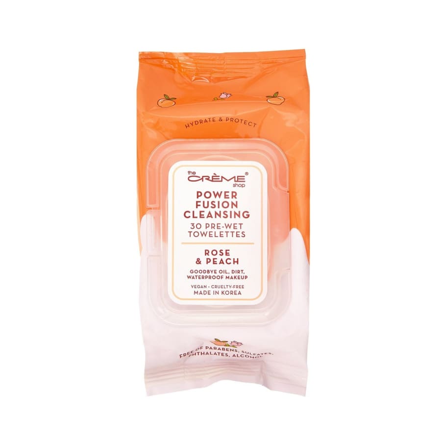 The Crème Shop Rose & Peach Power Fusion Cleansing Towelettes (30-pack) Cleansing Wipes