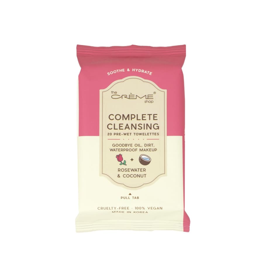 The Crème Shop Rosewater &amp; Coconut Complete Cleansing Towelettes (20-pack) Cleansing Wipes