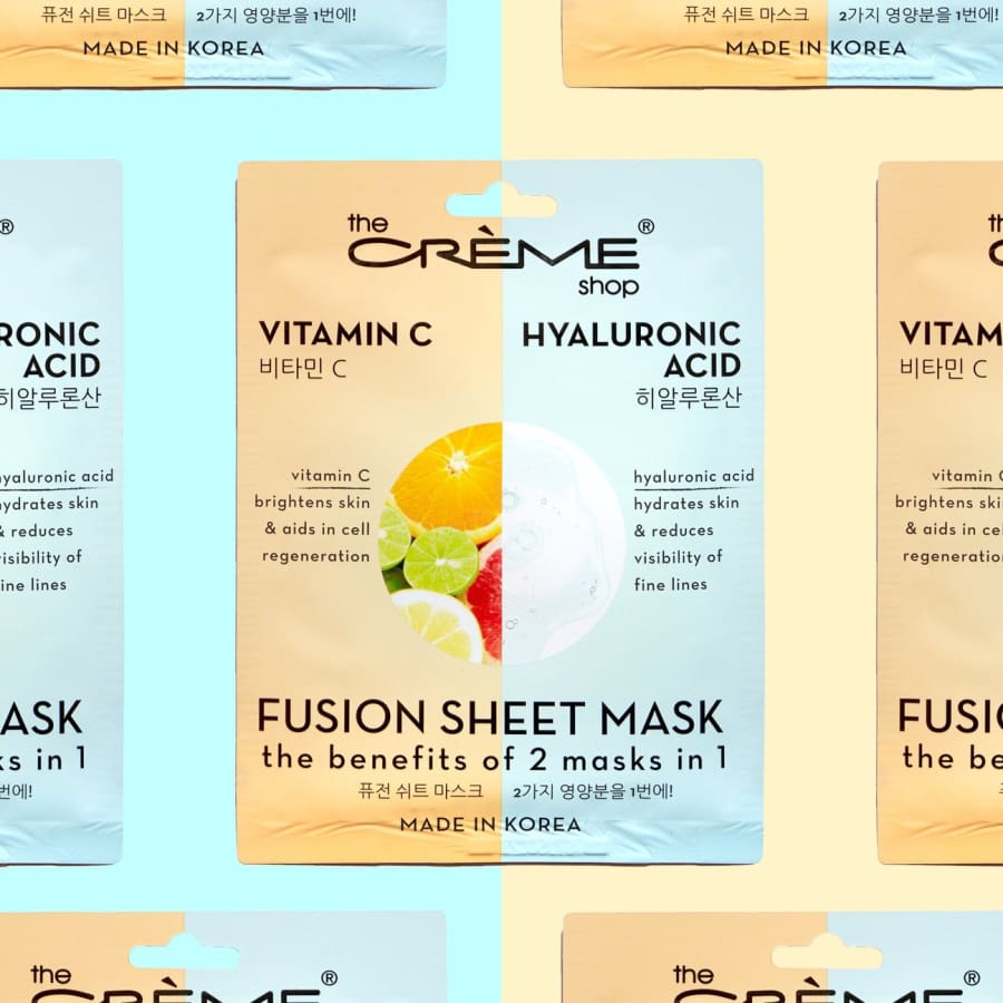 The Crème Shop Vitamin C & Hyaluronic Acid Fusion Sheet Mask Facial Mask