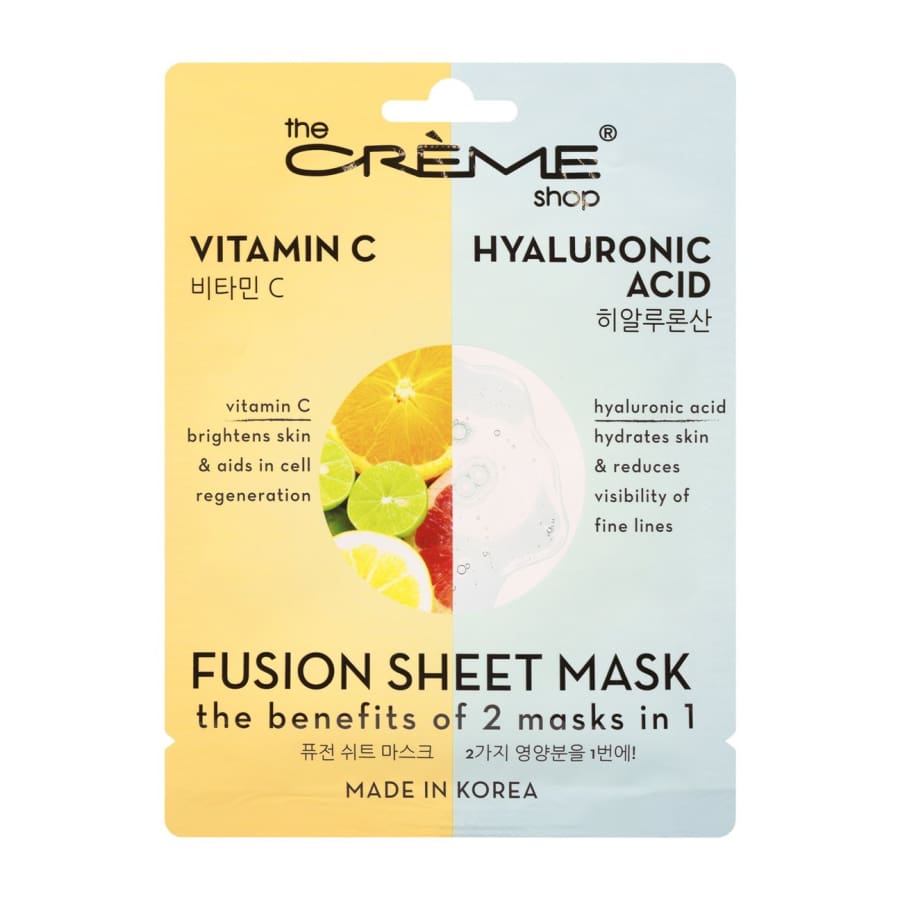 The Crème Shop Vitamin C & Hyaluronic Acid Fusion Sheet Mask Facial Mask