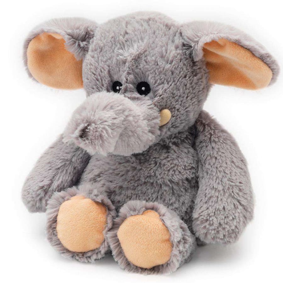 Warmies Large 33cm - Plush Animals filled with Flaxseed and French Lavender - Grey Elephant Grey Elephant Accessories
