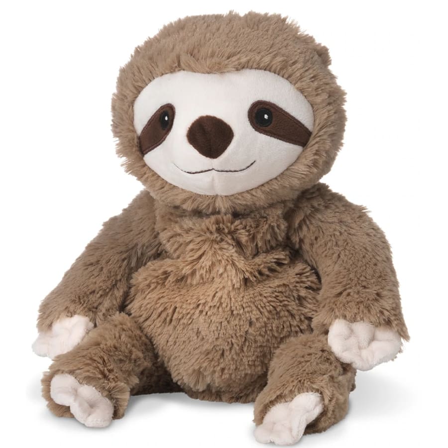 Warmies Large 33cm - Plush Animals filled with Flaxseed and French Lavender - Sloth Heat Pack