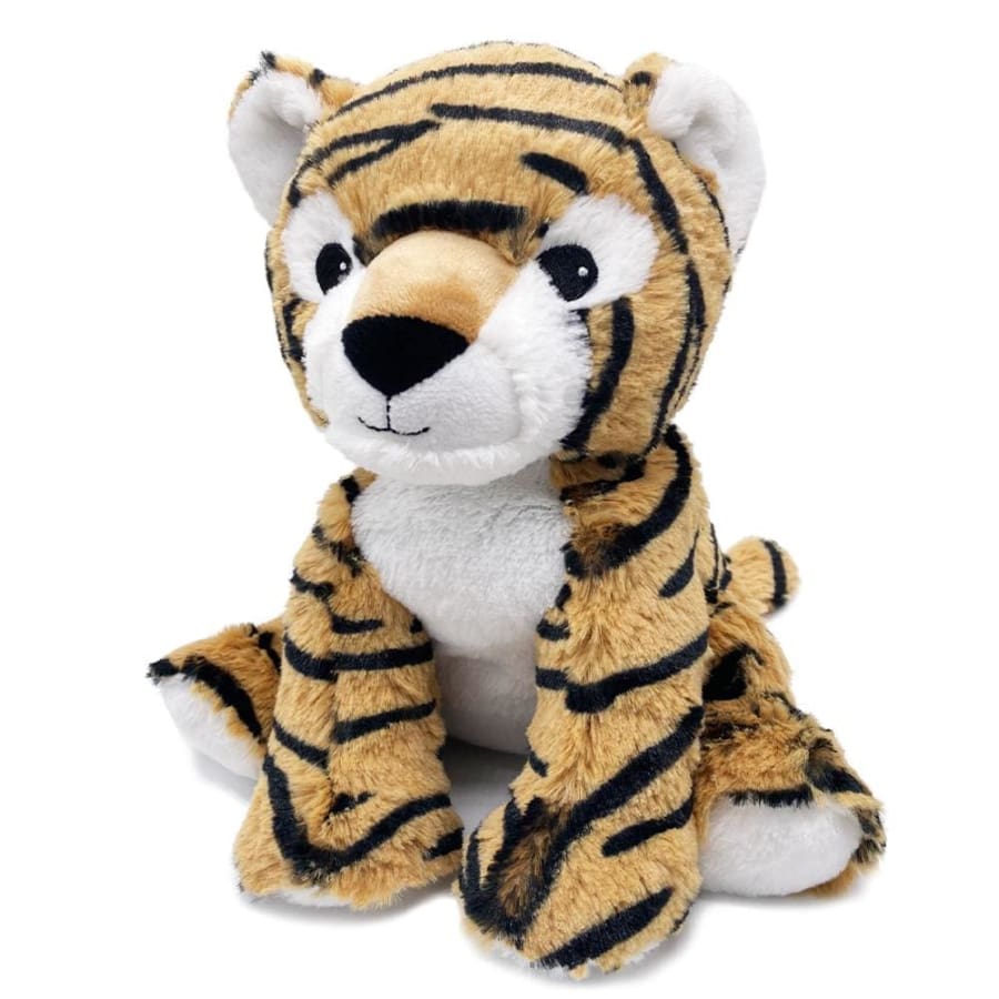 NEW IN STOCK! Large Warmies 13/33cm unless noted - Plush Animals filled with Flaxseed and French Lavender - use hot or cold! Large Tiger 2 