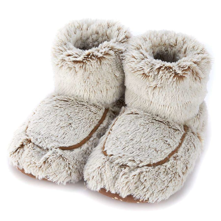 WARMIES Microwaveable Boots with Flaxseed and French Lavender One Size Fits Most / Marshmallow Brown Warmies
